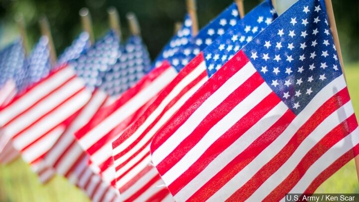 American flags